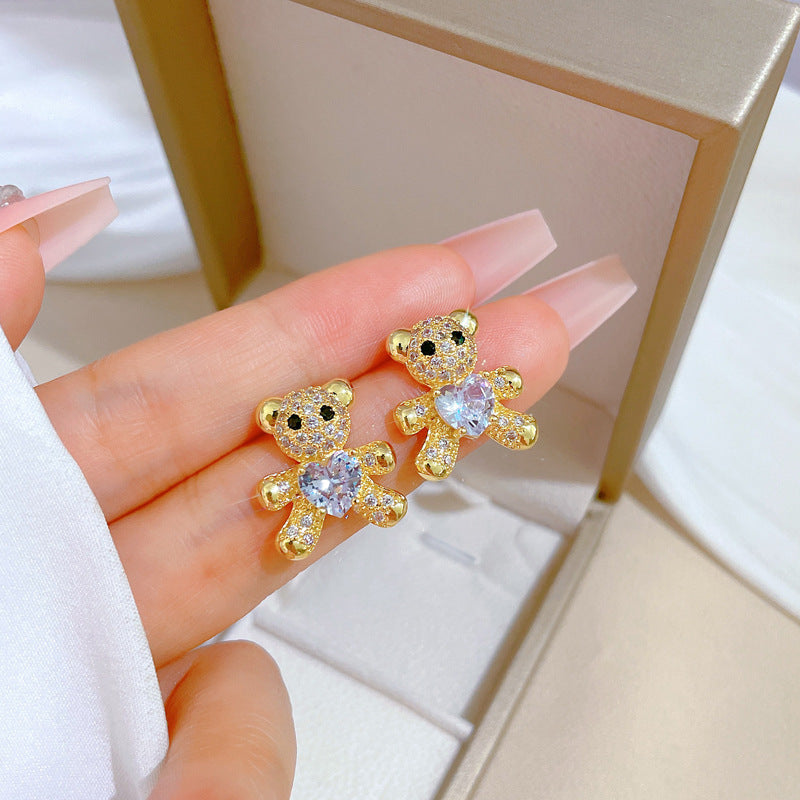 Geometric Stud Earrings for Women with Plated Copper Design, Elegant Long Tassel Drop Earrings, Sweet Style Jewelry