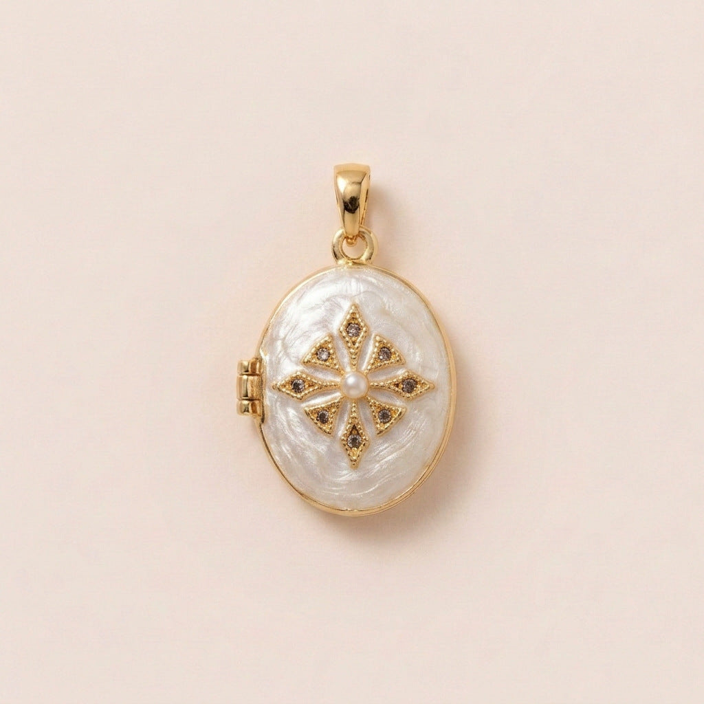 Vintage 18K Gold Plated Brass Heart Pendant Drip Oil DIY Charm Bar
