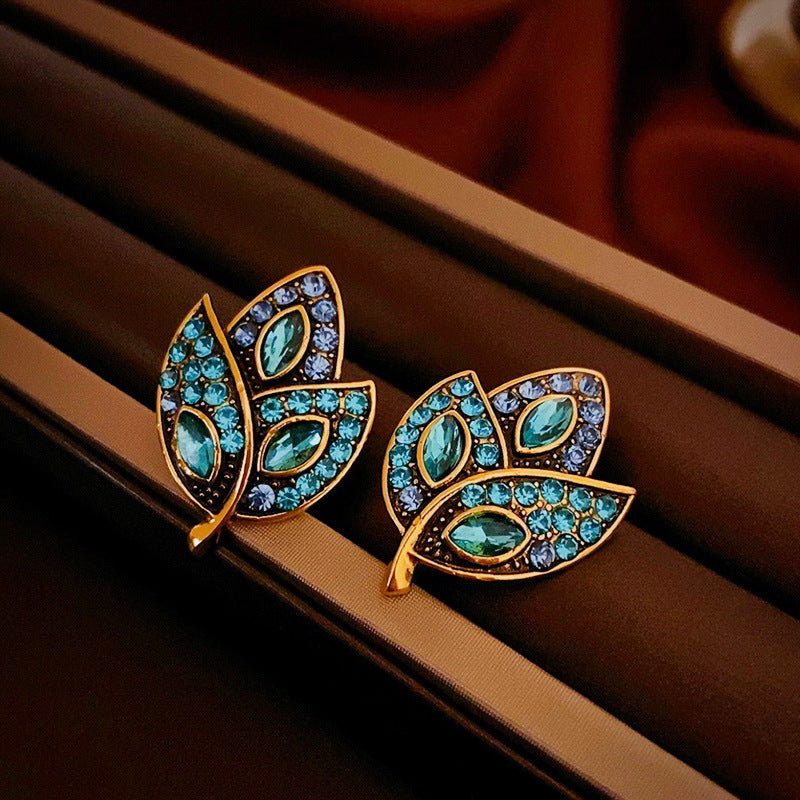 Vintage Geometric Earrings with Gold-Plated Copper Base and Stainless Steel Posts for Women