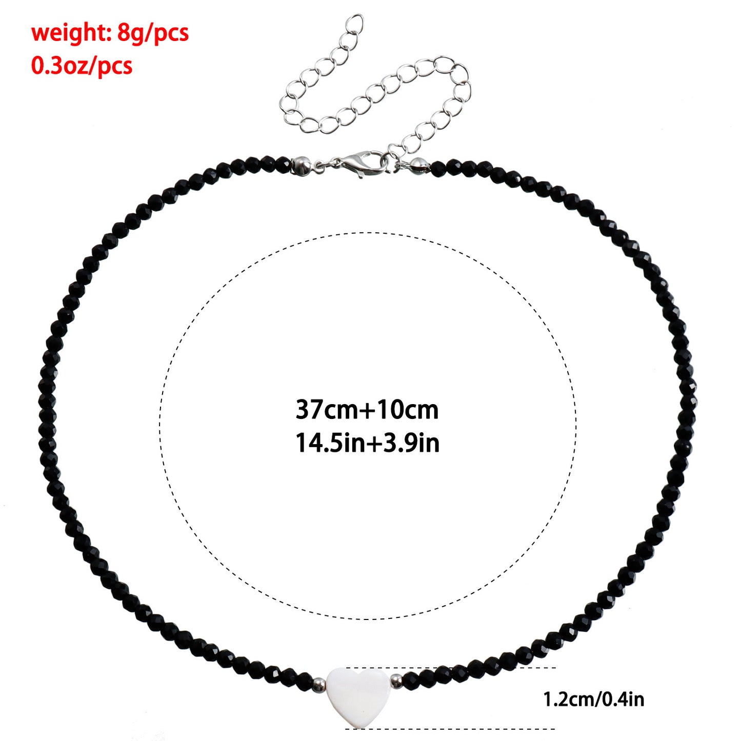 Minimalist Geometric Mother-of-Pearl Necklace with Imitation Crystal Accents for Women, Electroplated Metal Choker