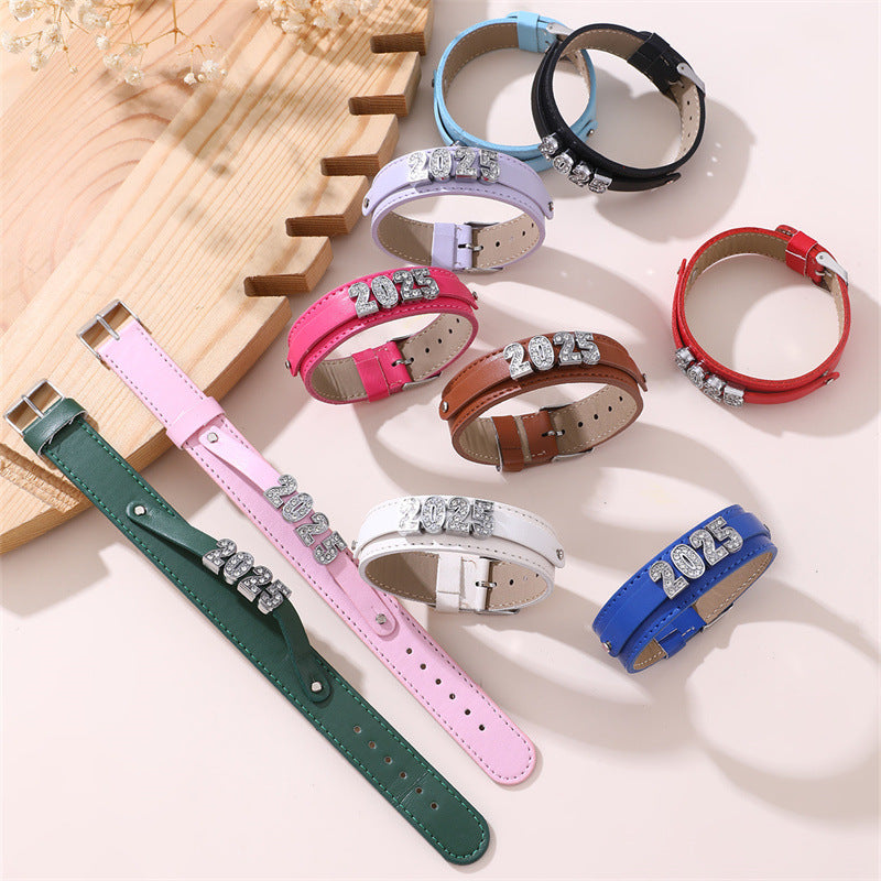 Princess Style Star-Shaped Resin Bracelet with Rhinestone Accents for Girls Aged 6 to 10 Years