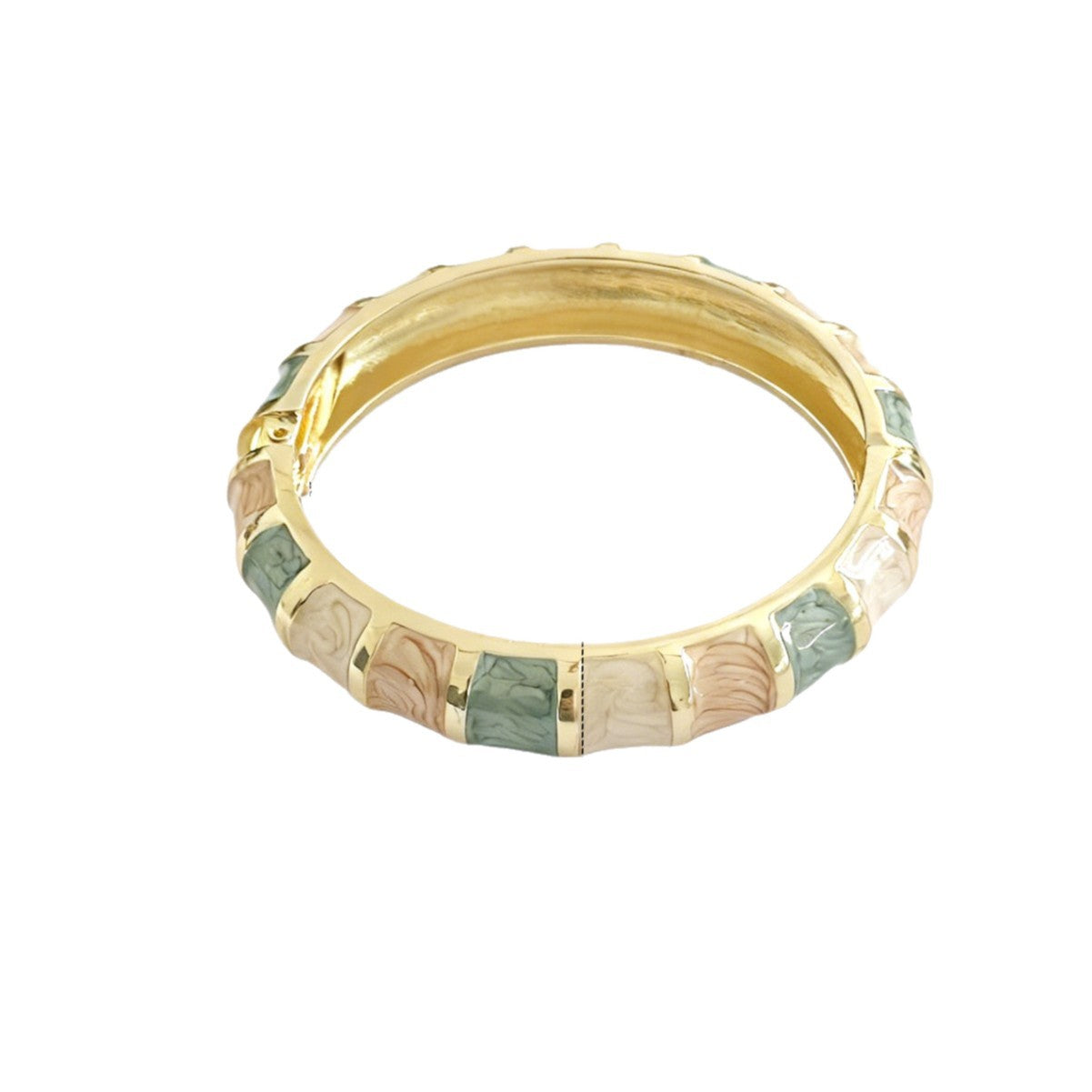 Bohemian Minimalist Geometric Alloy Drip Oil Plated Open Cuff Bracelet