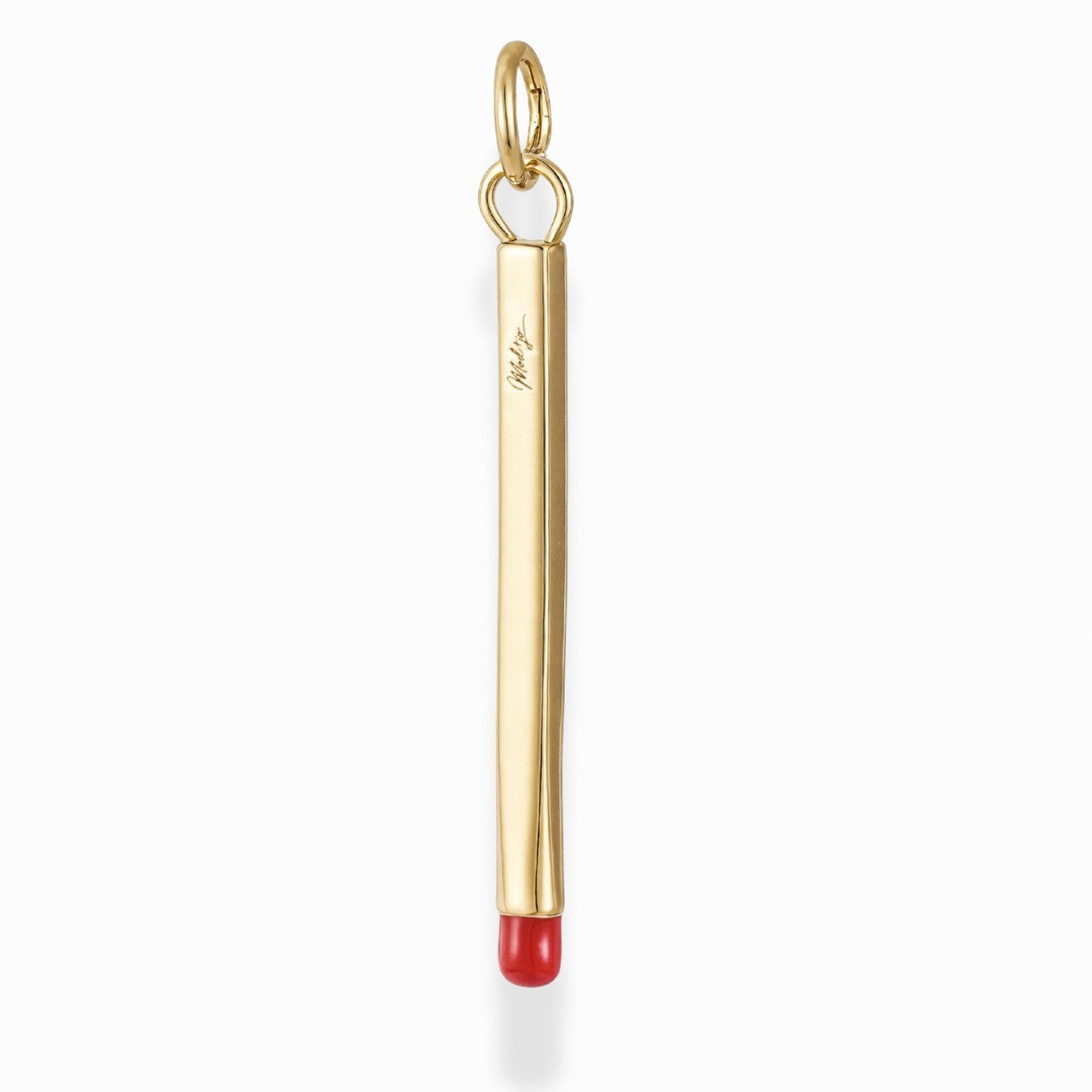 Cute Mini Croissant Floral Brass Plated Necklace Pendant for Women