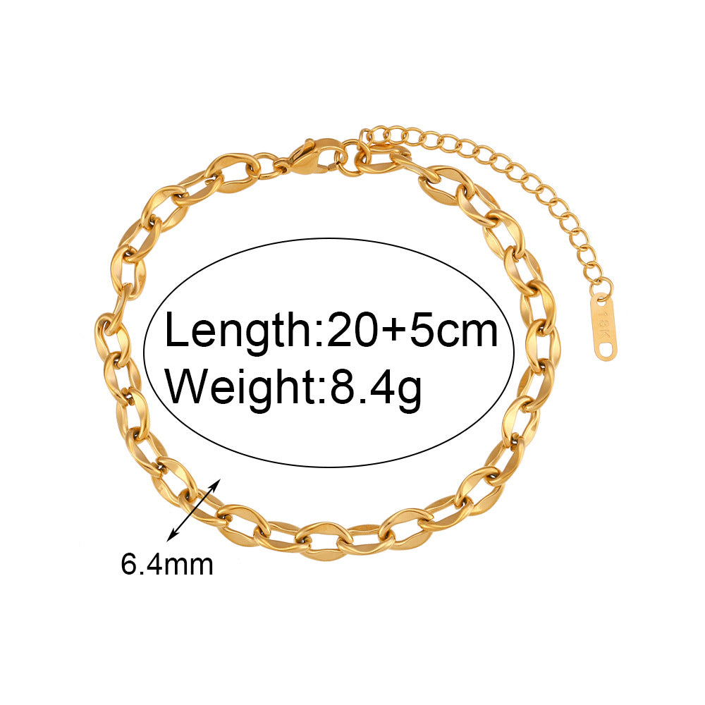 Tobillera Minimalista Geométrica de Perlas de Agua Dulce para Mujer con Zirconia Microincrustada en Cadena de Cuerda de Cáñamo