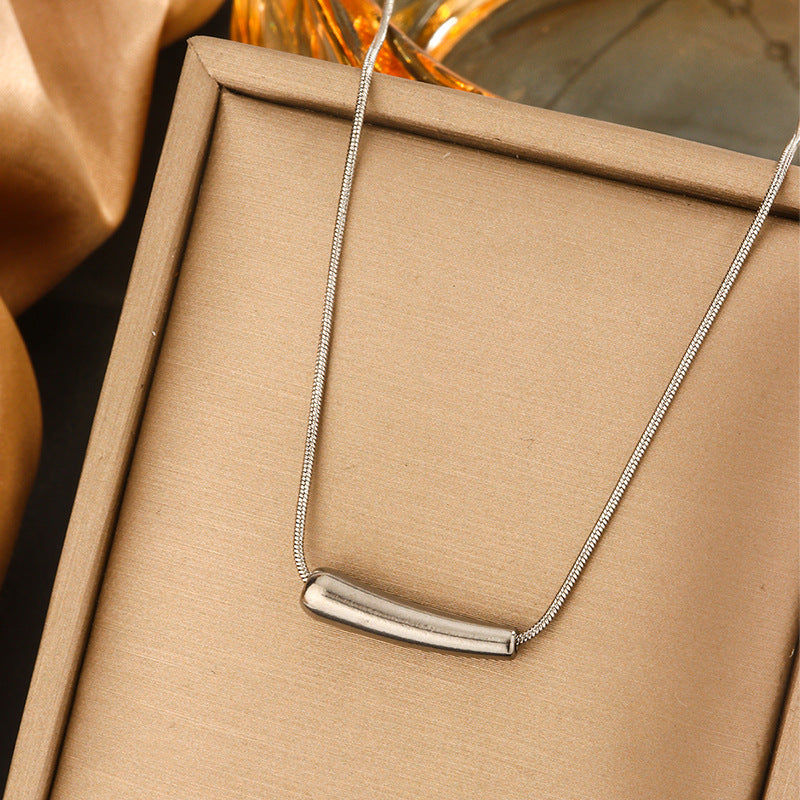Minimalist Luxury Titanium Steel Plated Geometric Heart Teardrop Letter Animal Cartoon Star Pendant Necklace for Women