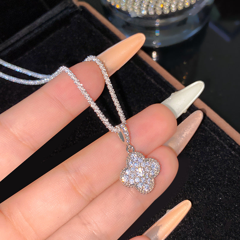 Sweet Sporty Titanium Steel Plated Necklace with Animal Brass Pendant, Cubic Zirconia and Pearl Inlay
