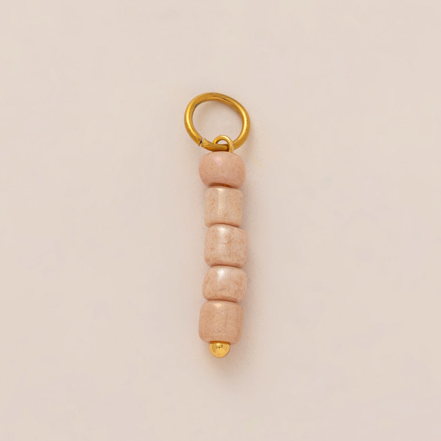 Ethnic Oval Acrylic Pendant Stainless Steel 18K Gold Plated PVD Ball Chain Charm Bar Unisex