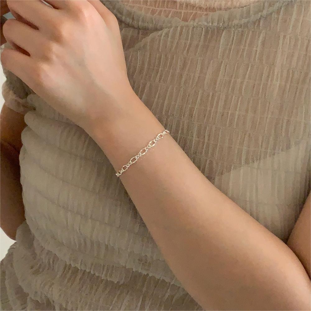 Bracciale geometrico minimalista in argento sterling 925