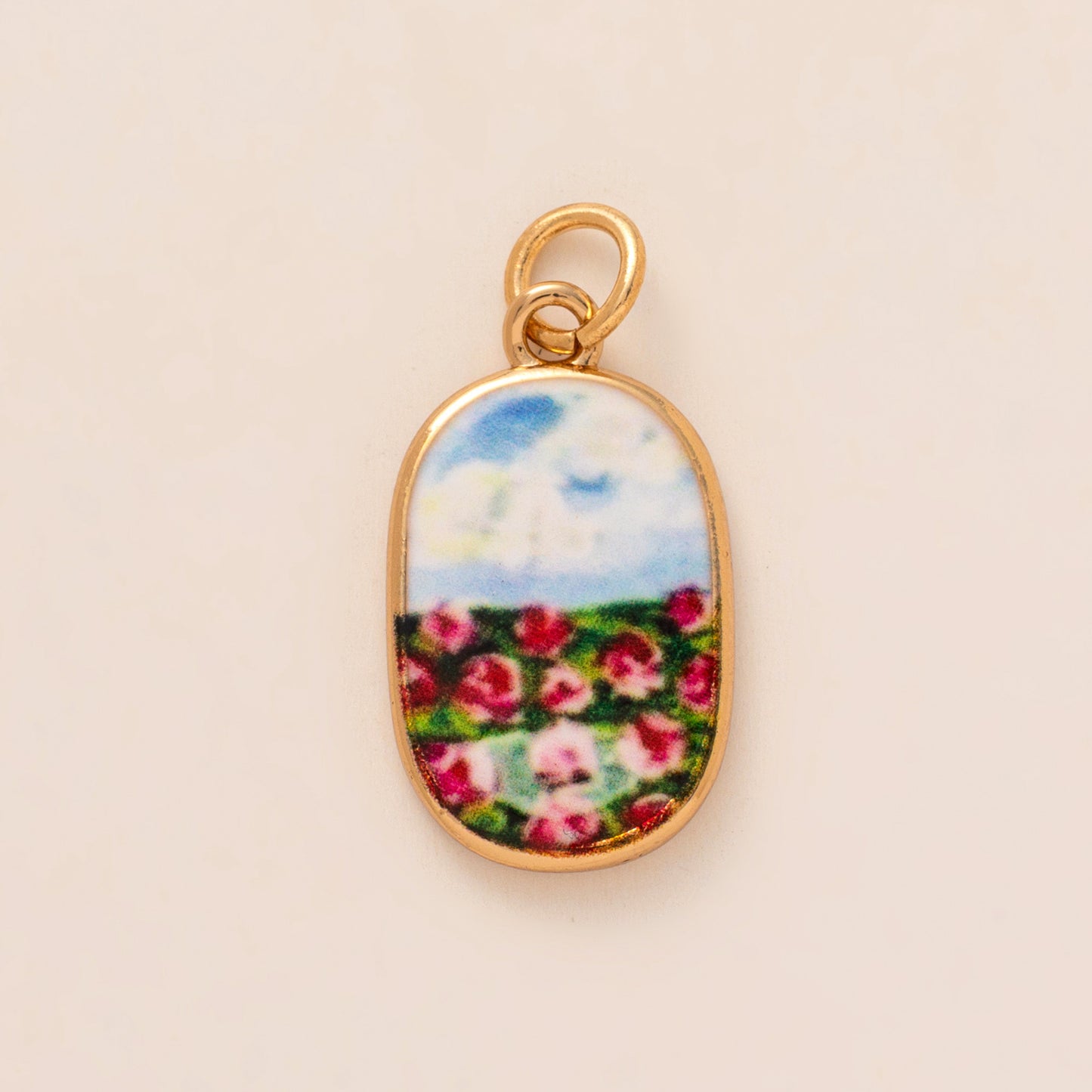 Elegant Business Plated Brass Heart Floral Geometric Charm Bar for Cable Chain Necklace