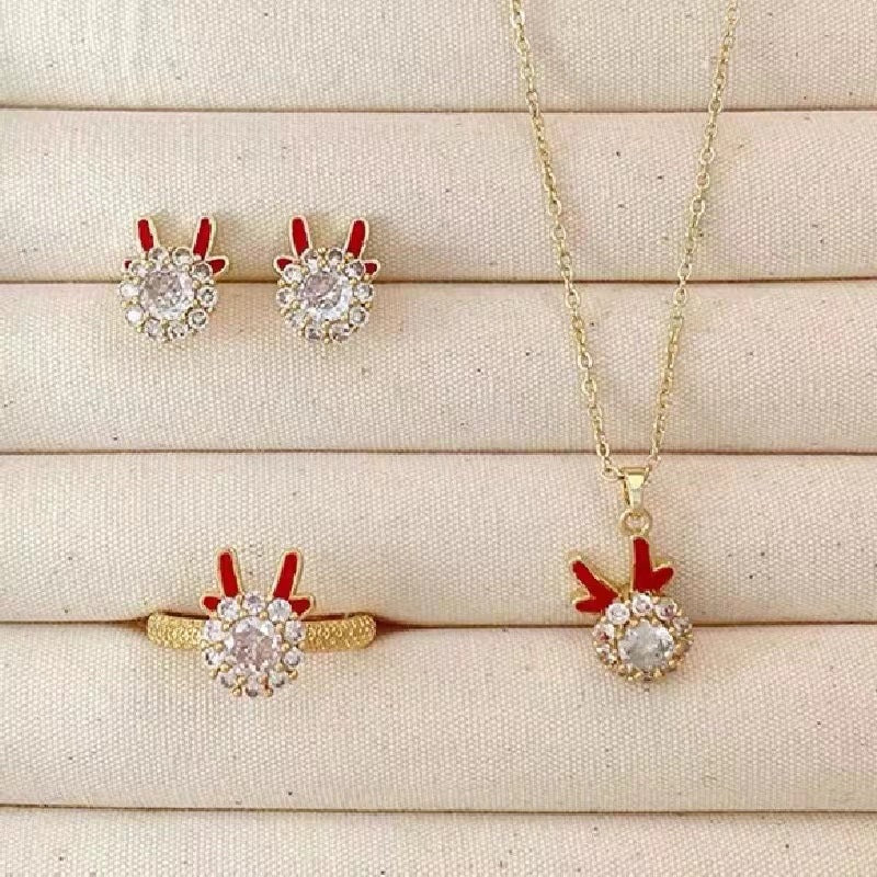 Rotatable Dragon-Shaped Titanium Steel Earrings for Lunar New Year and Zodiac Year with Electroplated Finish