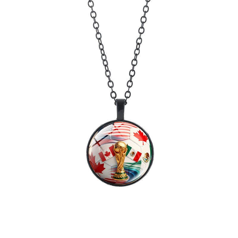 Sporty Geometric Crystal Pendant Alloy Plated Necklace Unisex Casual Chain
