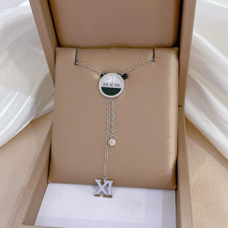 Collar Punk "Cool-Sweet" con Cadena y Guardapelo Geométrico en Cobre con Dije de Acero Inoxidable