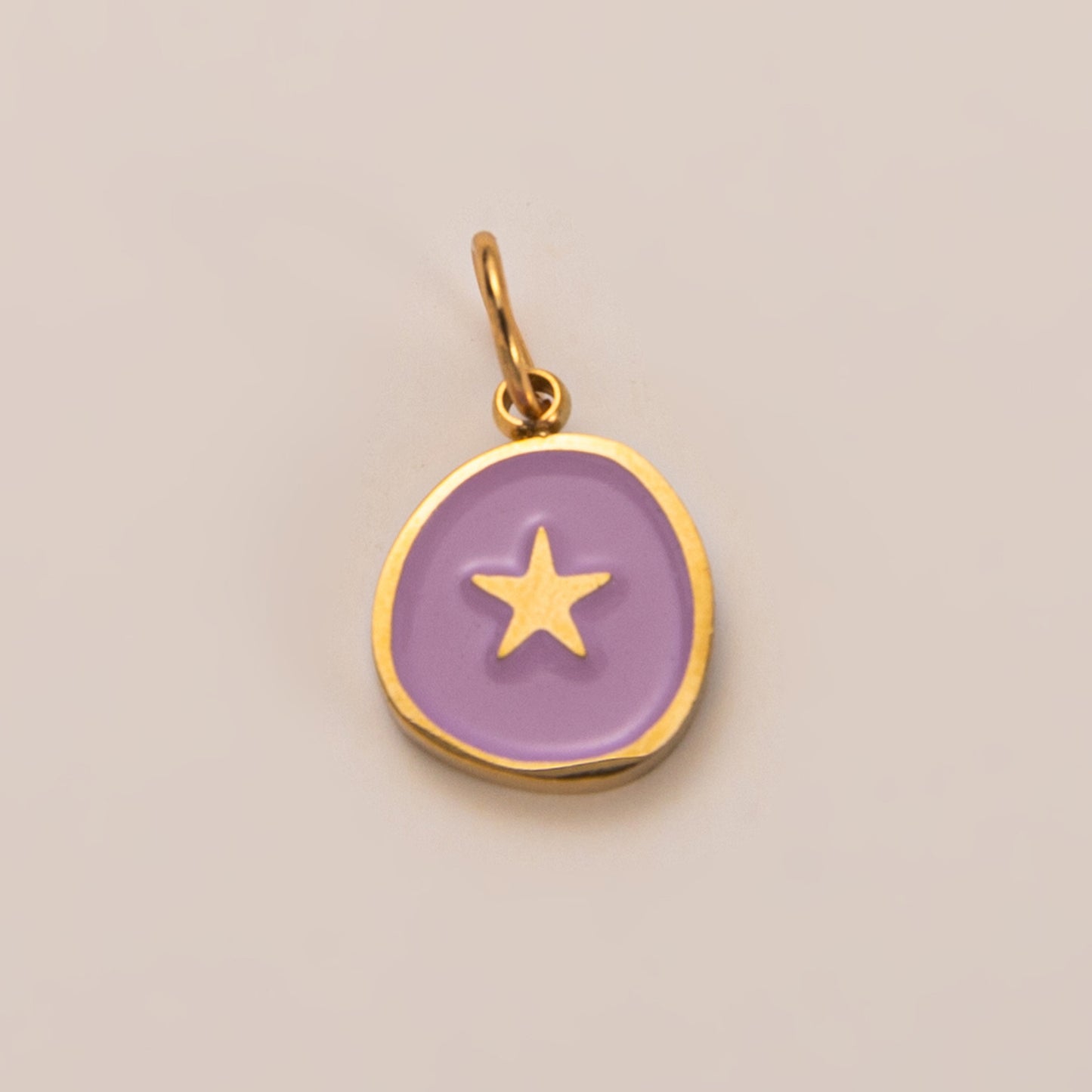 Minimalist Stainless Steel Plated Star Moon Round Square Geometric Charm Bar
