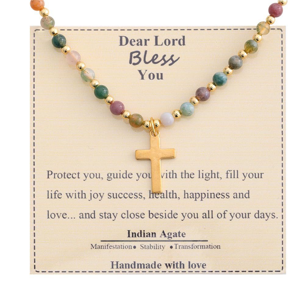 Elegant Geometric Cross Alloy Pendant Crystal Ball Chain Necklace for Women