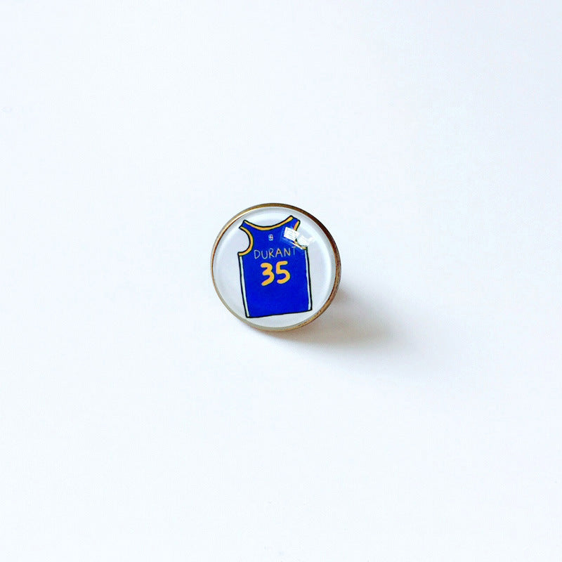 Pin de solapa metálico de equipos de baloncesto retro de la NBA - Insignia con gema vintage - Broche de Kobe Curry - Regalo para fans - Unisex