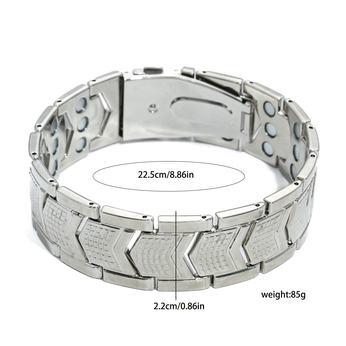 Vintage Geometric Zinc Alloy Plated Magnetic Bracelet for Men