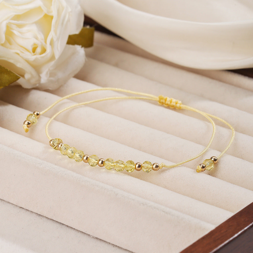Bohemian Handmade Glass Bead Cross Bracelet with Pearl Adjustable Geometric Design for Women