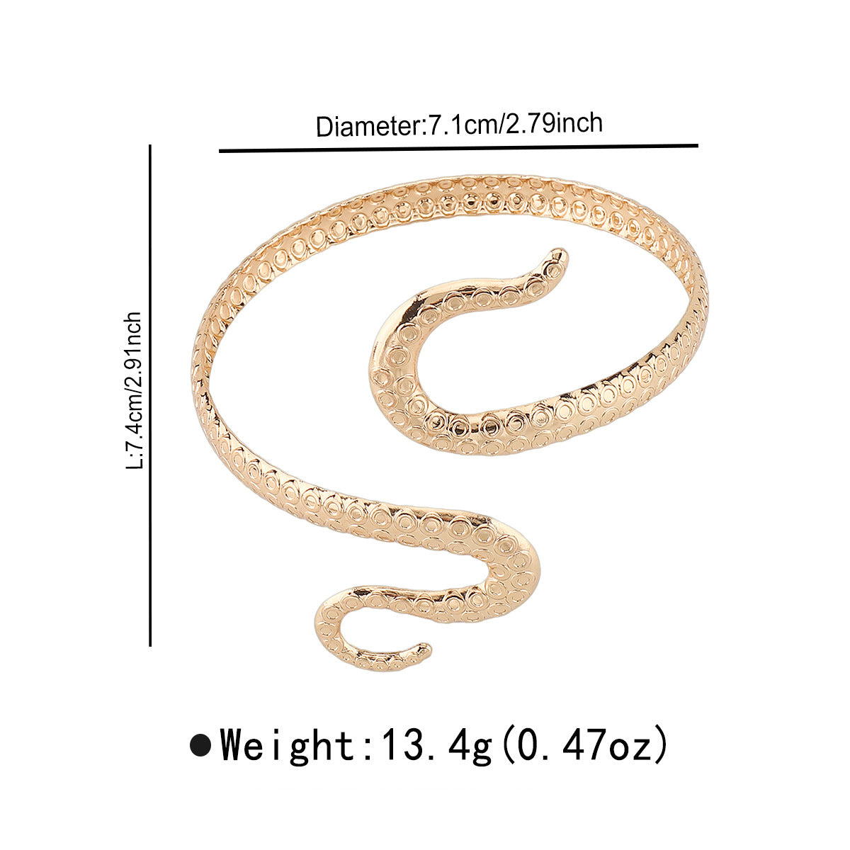 Pulsera de aleación con forma de serpiente minimalista con acabado chapado para mujeres y parejas