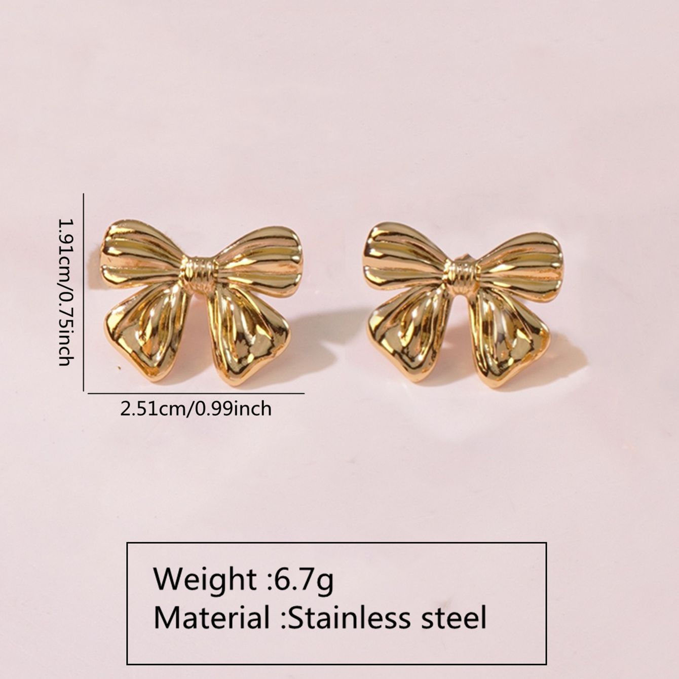 Elegant Gold Plated Stainless Steel Leaf Earrings for Women