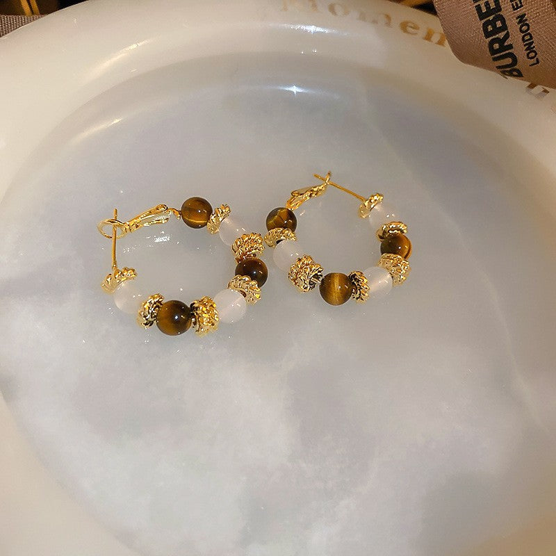 Orecchini a perno geometrici minimalisti in lega con placcatura in rodio da donna, gioielli per orecchie artistici di ispirazione vintage con perni in argento sterling 925
