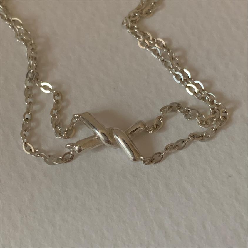 Pulsera de alambre trenzado geométrico minimalista de plata de ley 925 hecha a mano para mujer