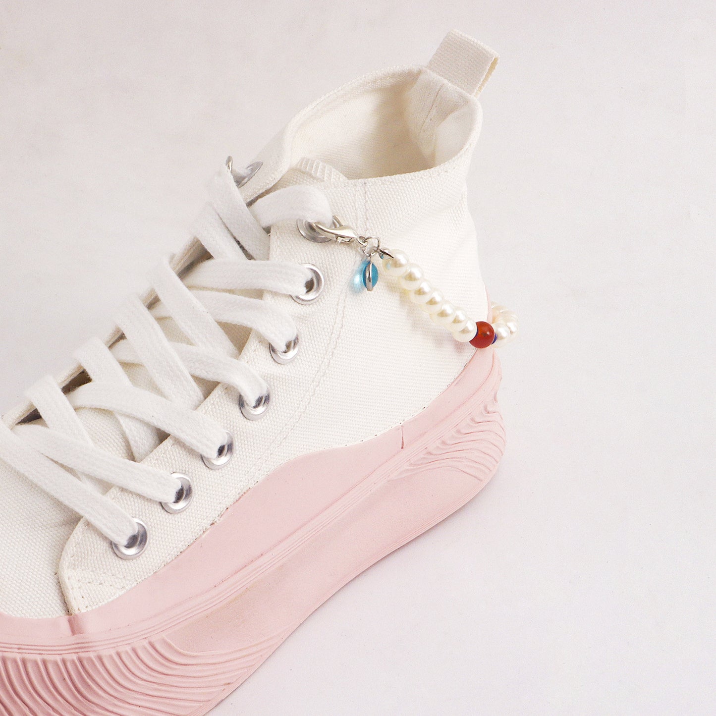 Hip-hop Punk Minimalist Geometric Alloy Anklet with Imitation Pearl and Colorful Beads Charm Bar
