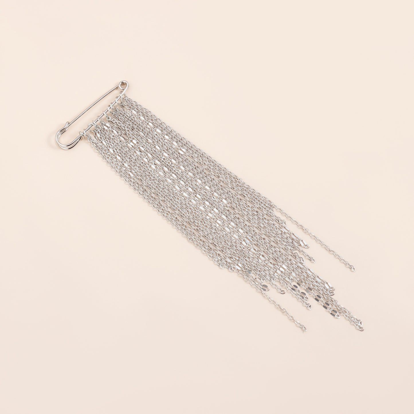 Elegant Business Geometric Alloy Plated Tassel Brooch for Women