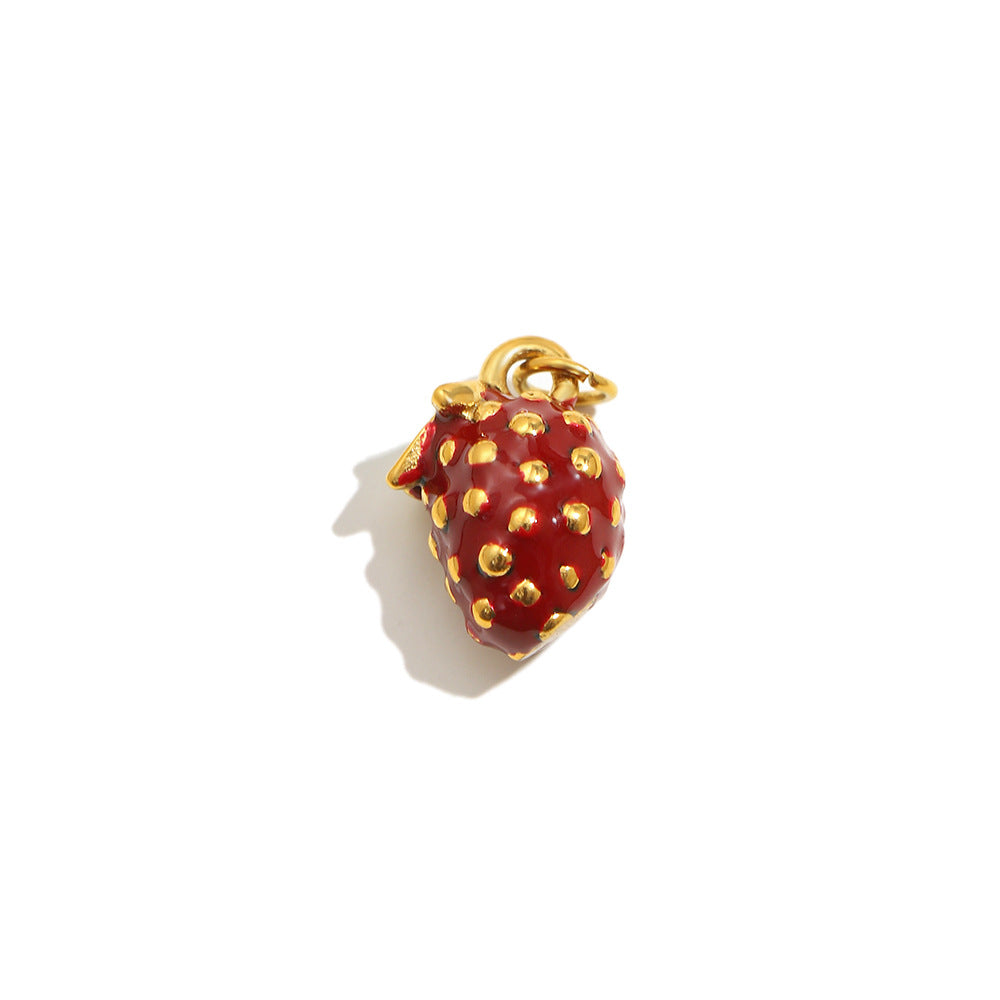18K Gold Plated Drip Oil Animal Shape Stainless Steel Charm Bar