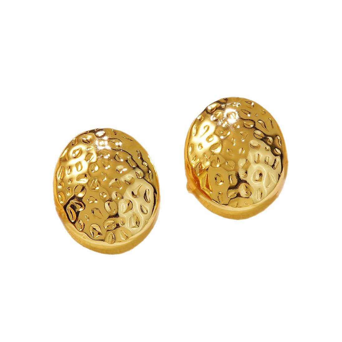 Luxury Geometric Oval Stainless Steel Stud Earrings for Women