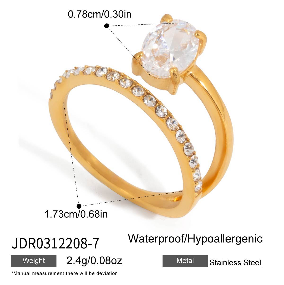 Elegant Geometric Heart Stainless Steel Plated Cubic Zirconia Bracelet for Women
