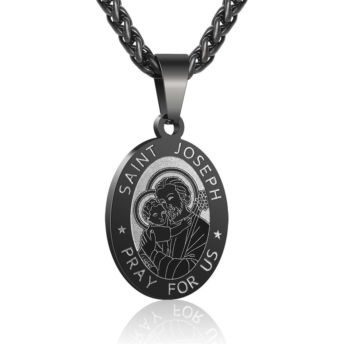 Collar Pendiente Geométrico Minimalista de Acero Inoxidable con Medalla de Acero de Titanio Galvanizado para Mujer
