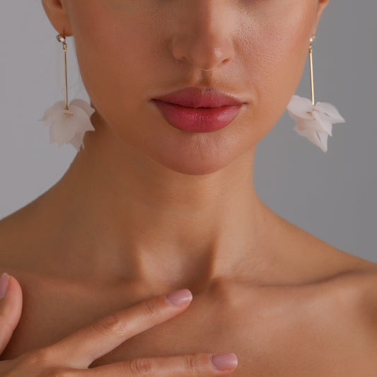 Pendientes de mujer de aleación de zinc con diseño geométrico floral vintage y acabado chapado