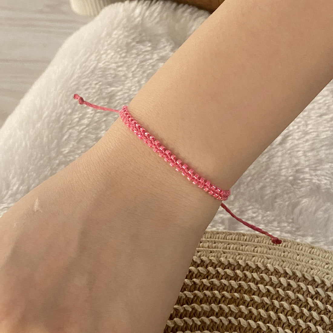 Bohemian Beaded Bracelet with Glass Beads, Handmade Original Design Jewelry for Women