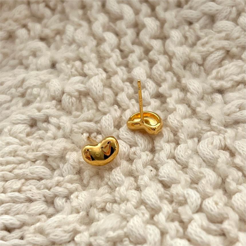 Pendientes de Tachuela Cuadrados Geométricos Minimalistas en Plata de Ley 925 con Baño de Oro