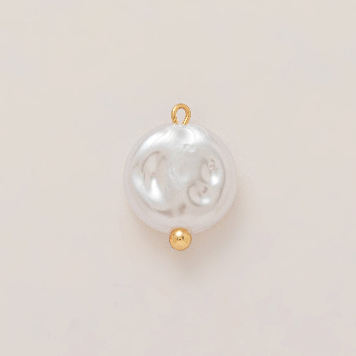 Vintage 18K Gold Plated Stainless Steel Sun and Pepper Pendant Charm Bar for Women