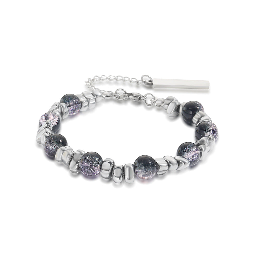 Geometric Cat's Eye Titanium Steel Bracelet Unisex