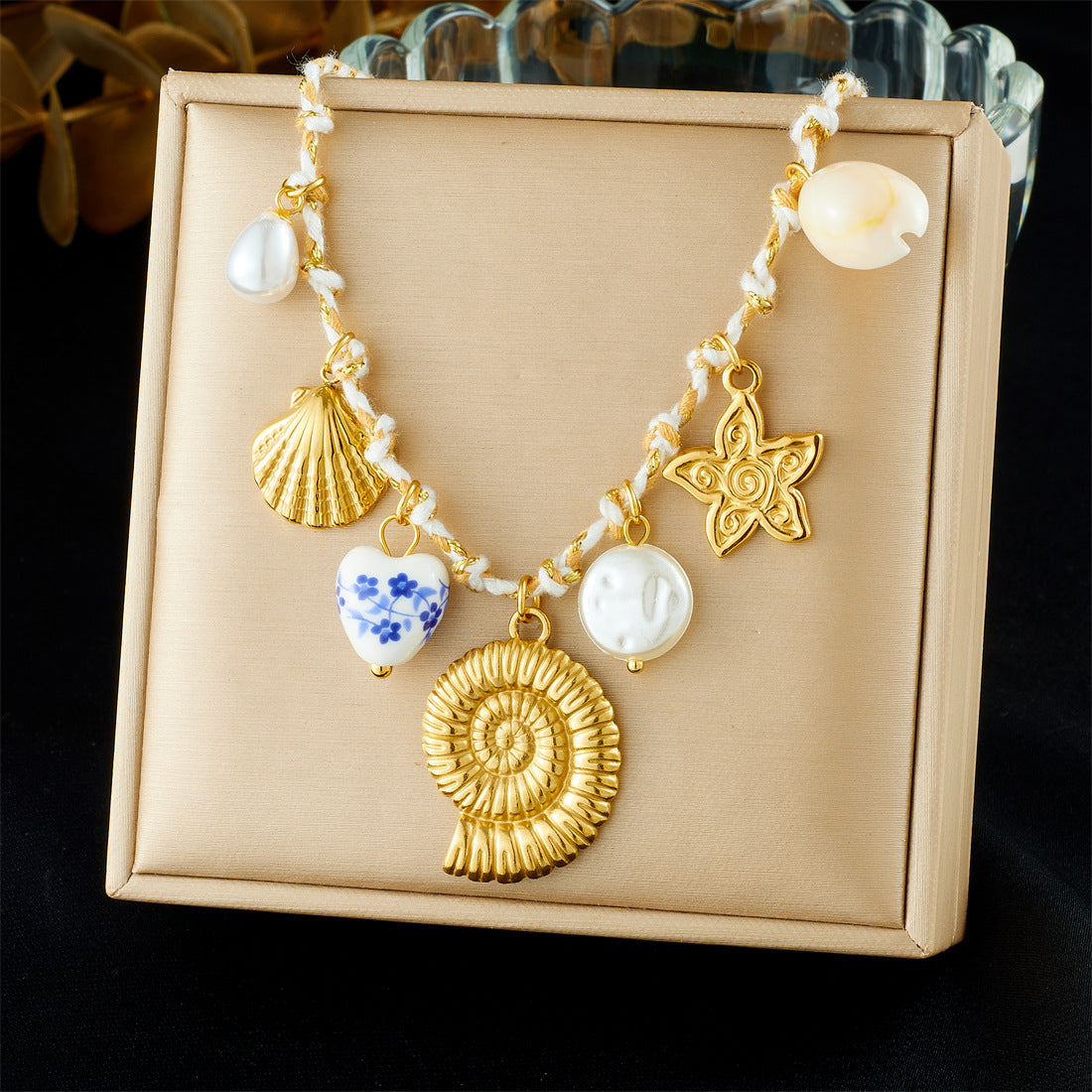 Gold Plated Stainless Steel Star and Animal Pendant Necklace for Women