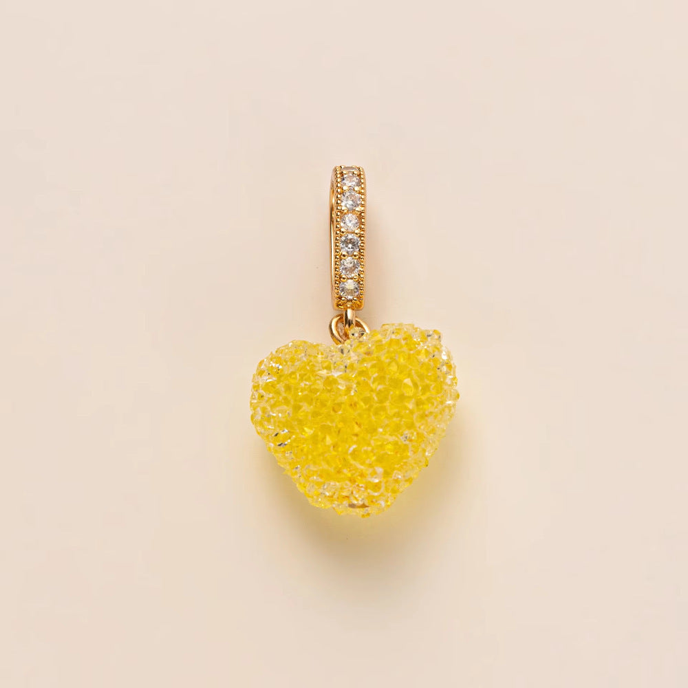 Sweet Gold Plated Titanium Steel Heart Bow Geometric Pendant Necklace for Unisex