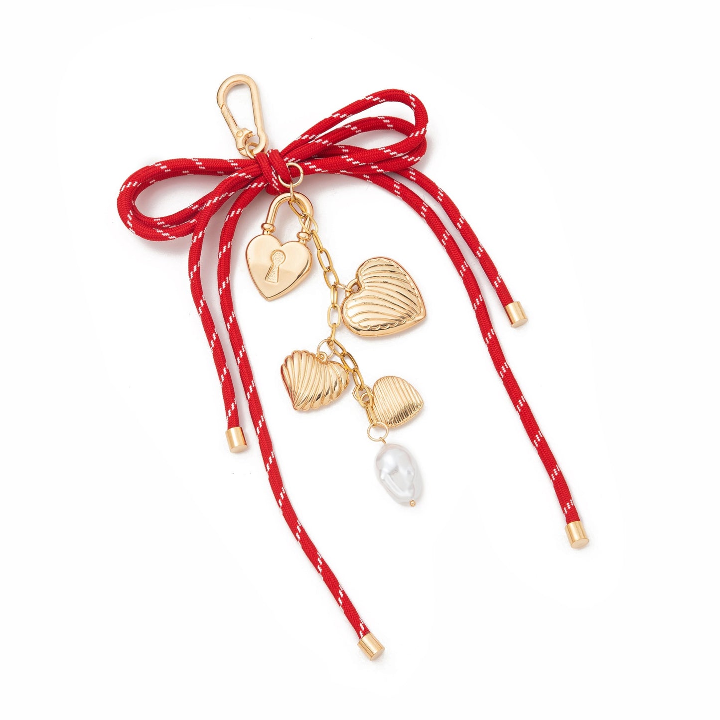 Sweet Striped 18K Gold Plated Zinc Alloy Charm Bar