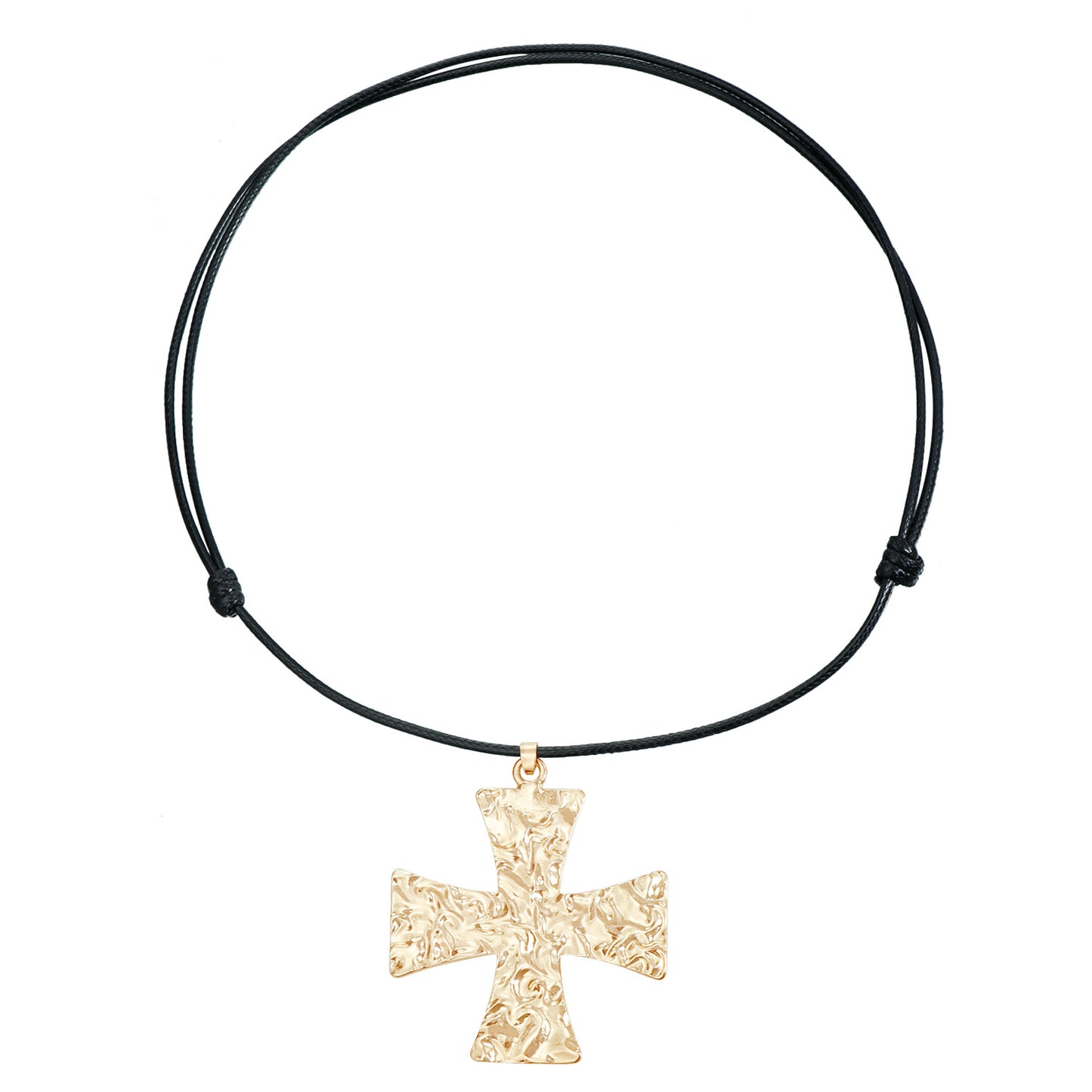 Punk Style Cross Pendant Clavicle Necklace for Women with Geometric Shape Alloy Chain and Electroplated Finish