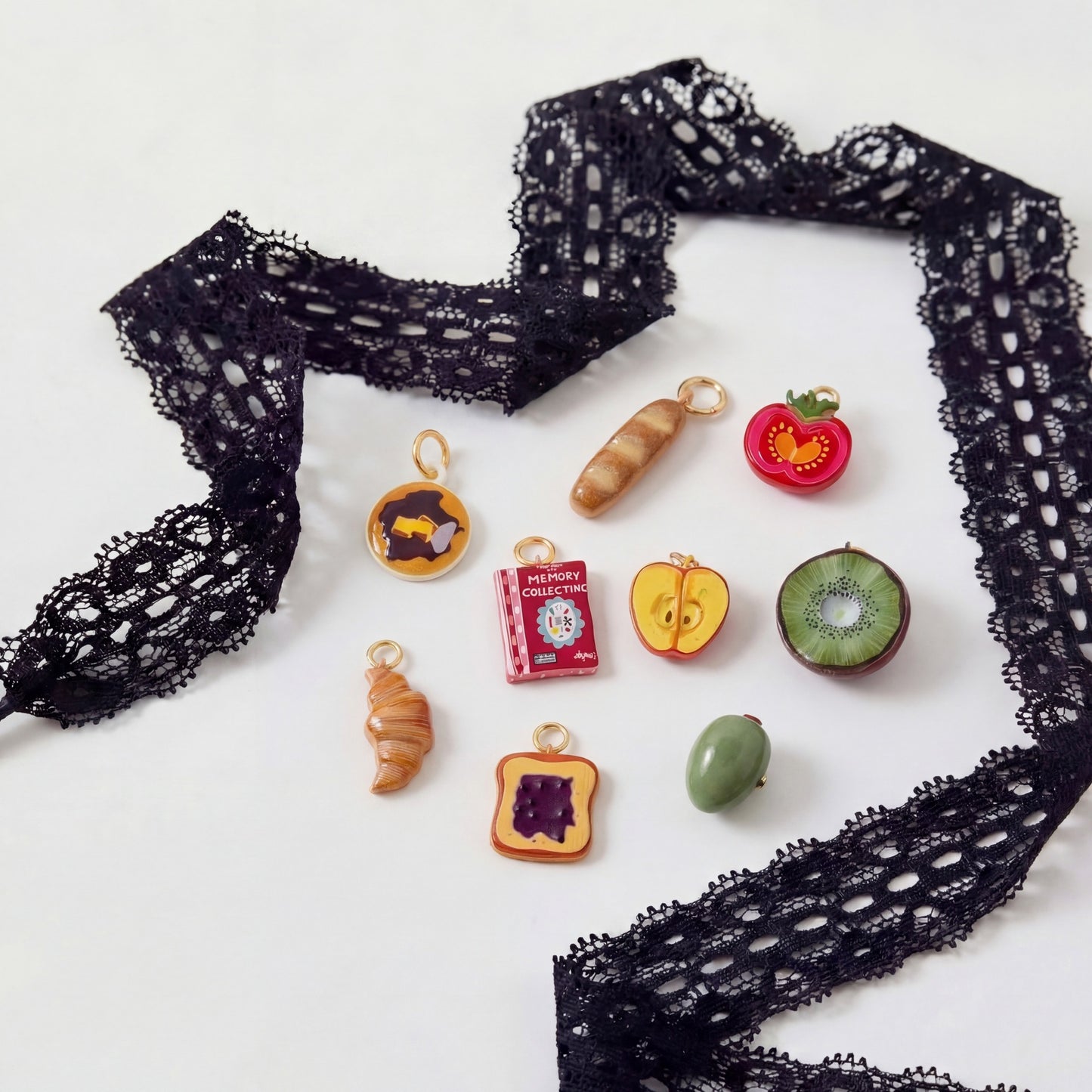 Sweet Plated Brass Apple Charm Bar