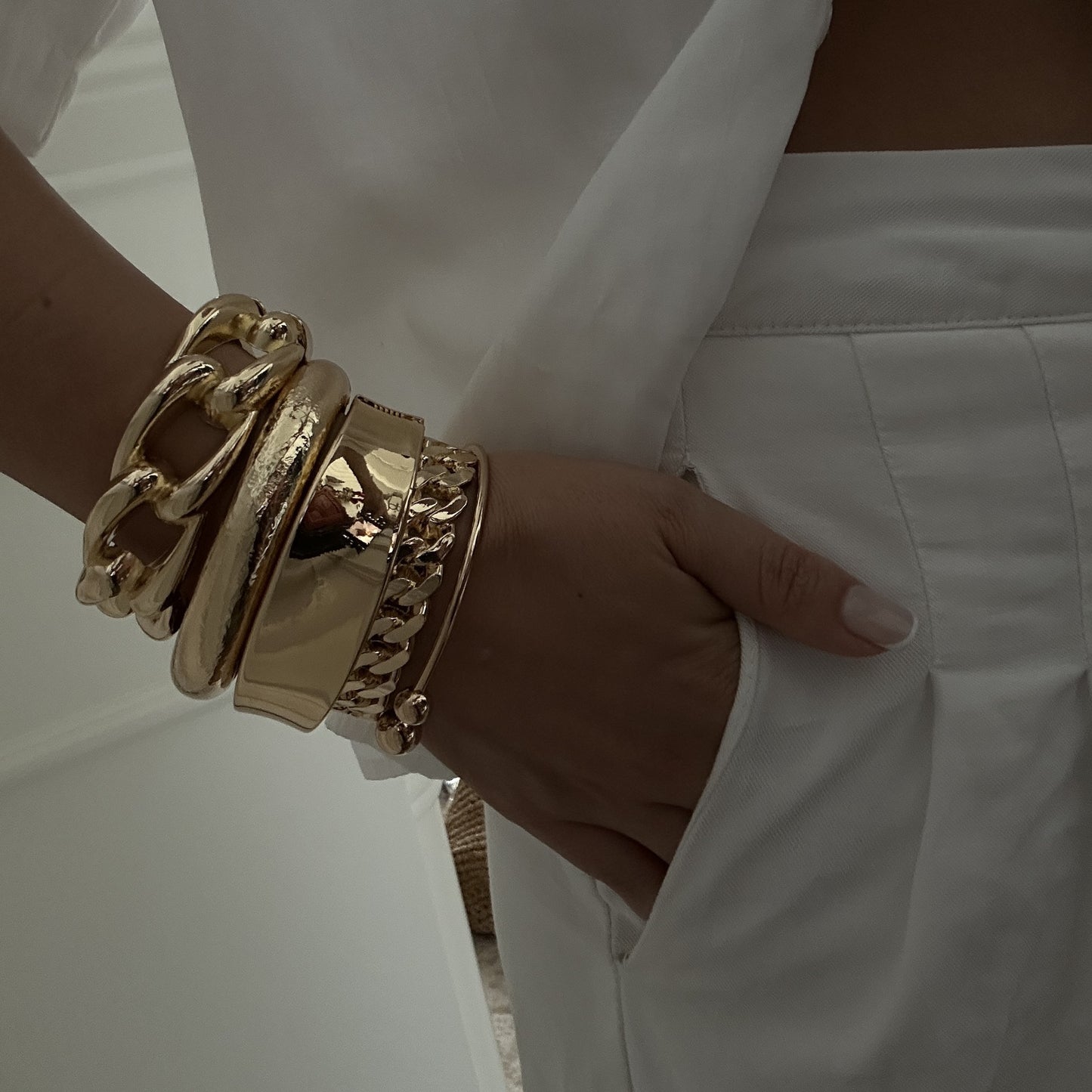 Fashion Plated Alloy Geometric Bracelet