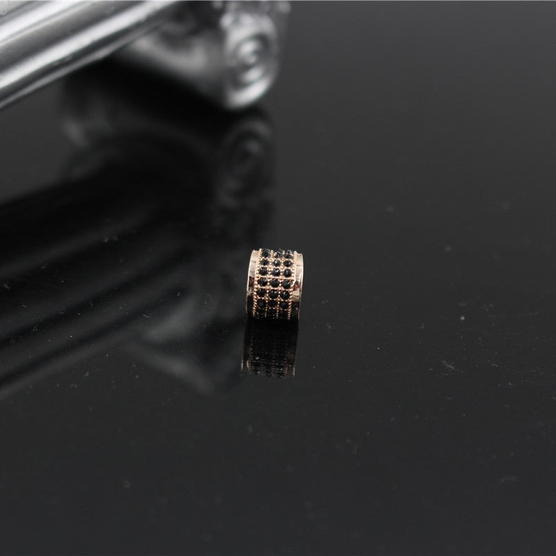 Plated Alloy Rhinestone Charm Bar