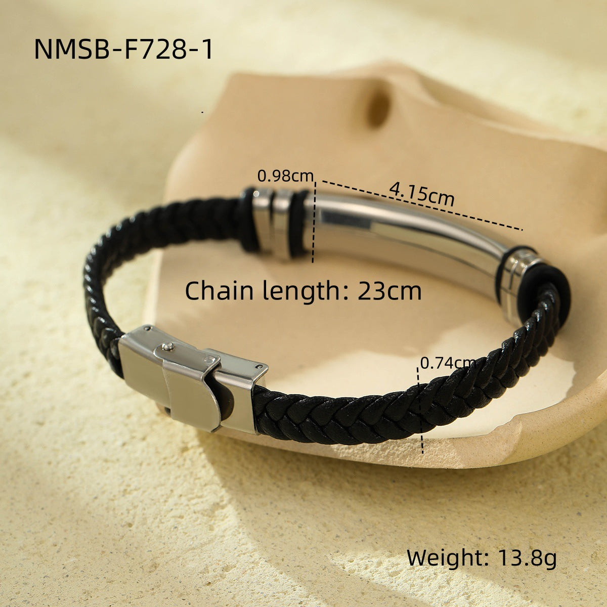 Fashion Stainless Steel Braided Bracelet with Engraving Option for Men and Women