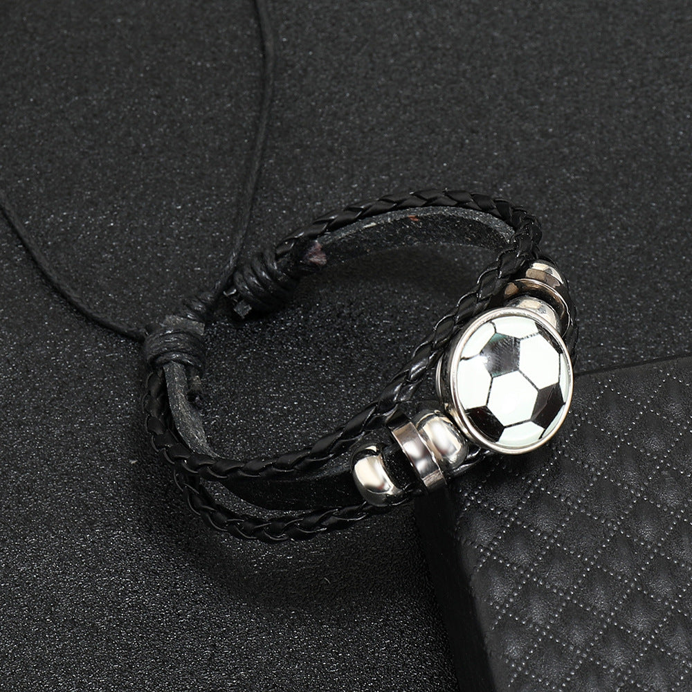 Unisex Geometric Leather Bracelet