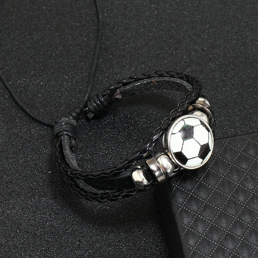 Unisex Geometric Leather Bracelet