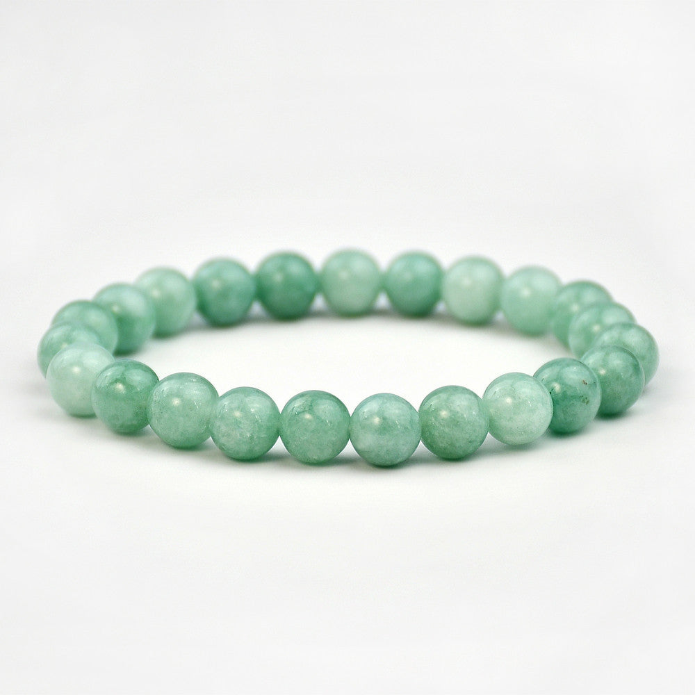 Minimalist Geometric Natural Agate Tourmaline Pink Crystal Beaded Bracelet Unisex Handmade Jewelry