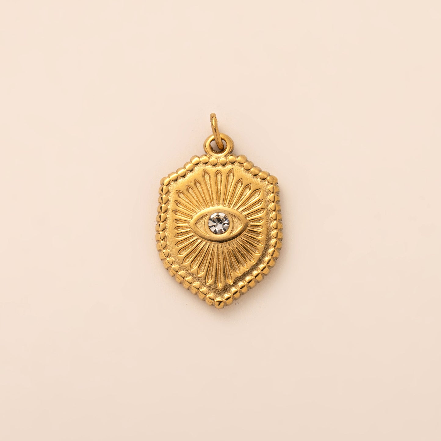 Vintage Geometric Stainless Steel PVD Plated Cable Chain Necklace Charm Bar