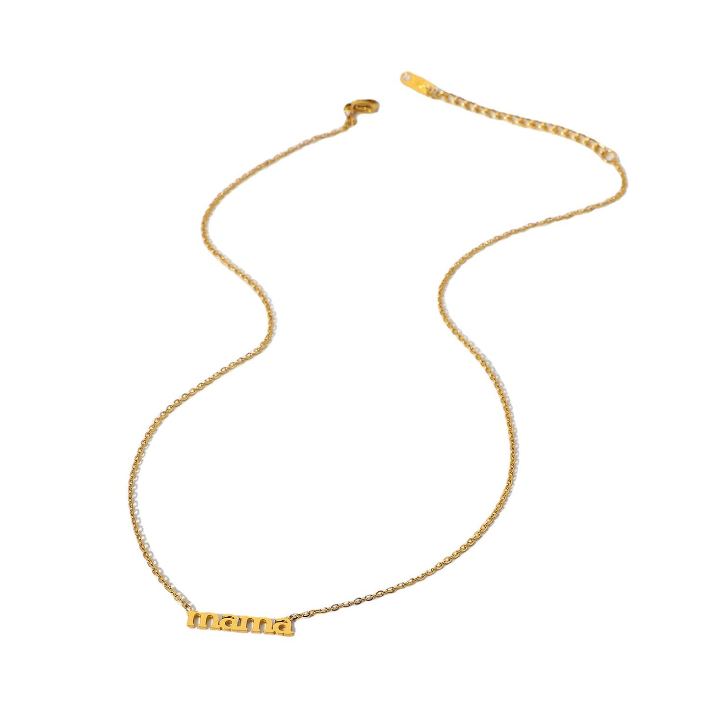 Trendy Geometric 18K Gold Plated Titanium Steel Pendant Necklace for Women