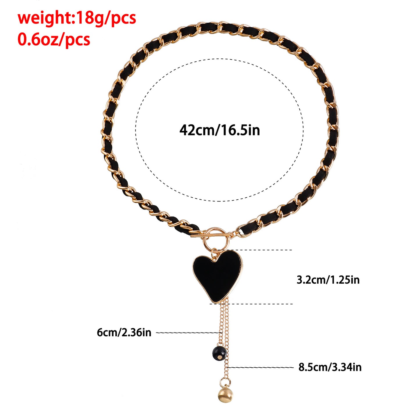 Minimalist Heart Alloy Plated Pendant Necklace with Tassel for Women
